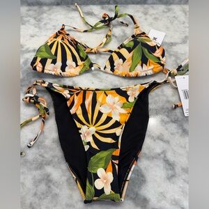 Hurley Tropical Bikini Set BNWT Hawaiian Floral Swim Suit L